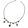 Collier argent avec motifs pampilles et marcassites (vue face).