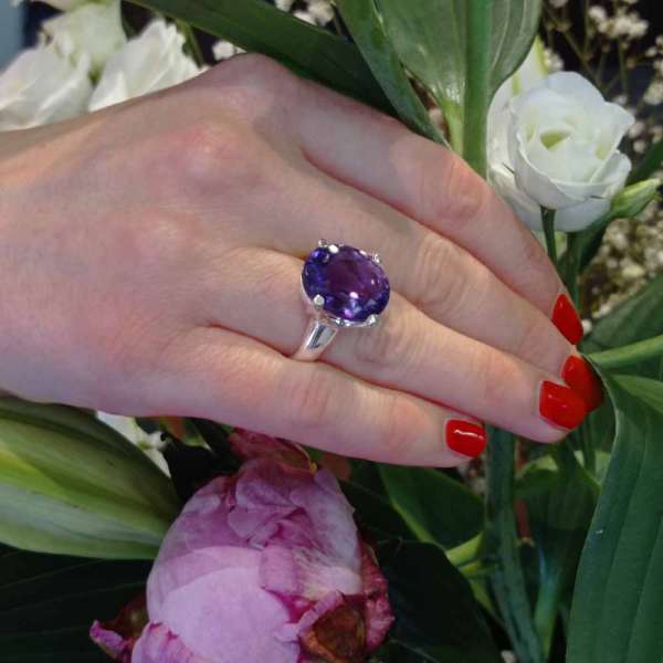 Améthyste - Bague argent – Image 2