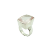 Quartz rose facetté - Bague argent