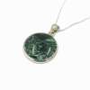 Séraphinite - Pendentif en argent vieilli